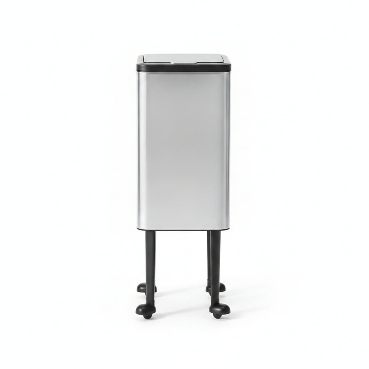 Trash Can with Wheels Compact Rolling Garbage Bin Wheeled for Apartment