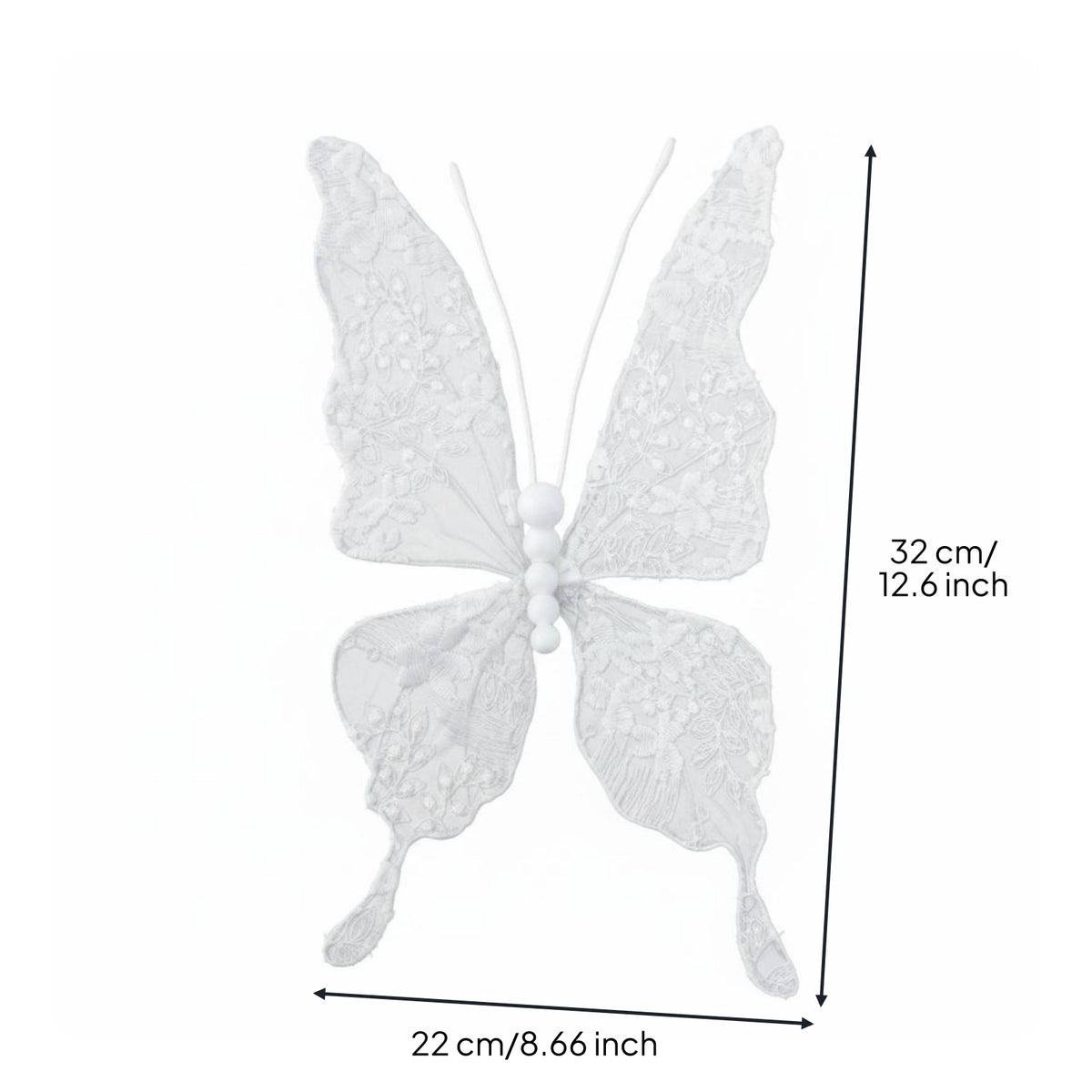 Lace Butterfly Ornament Wedding Transparent Butterfly Prop Decorative for Hotel