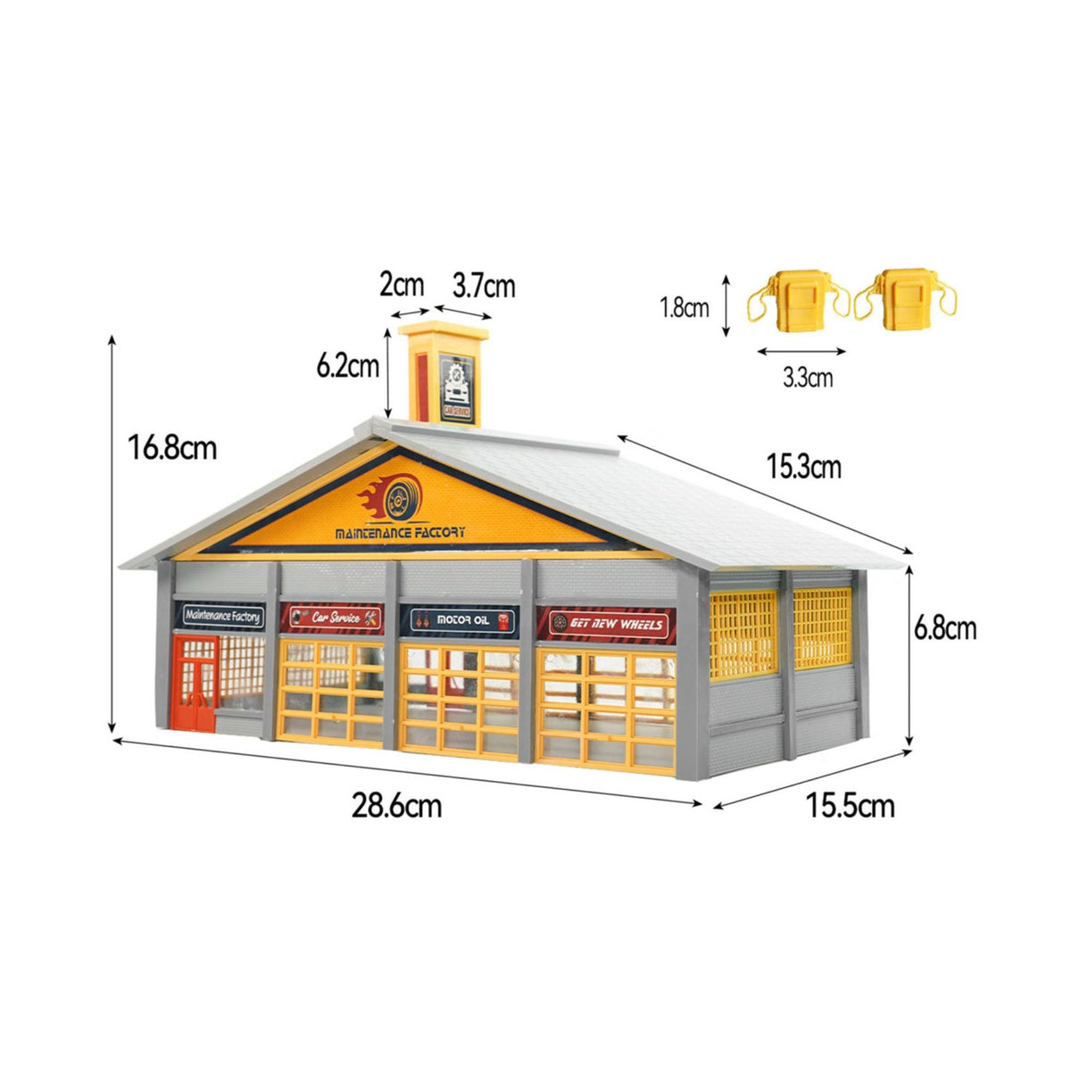 1:87 Scale Car Repair Shop Realistic Details Hobby Supplies for Hobbyists