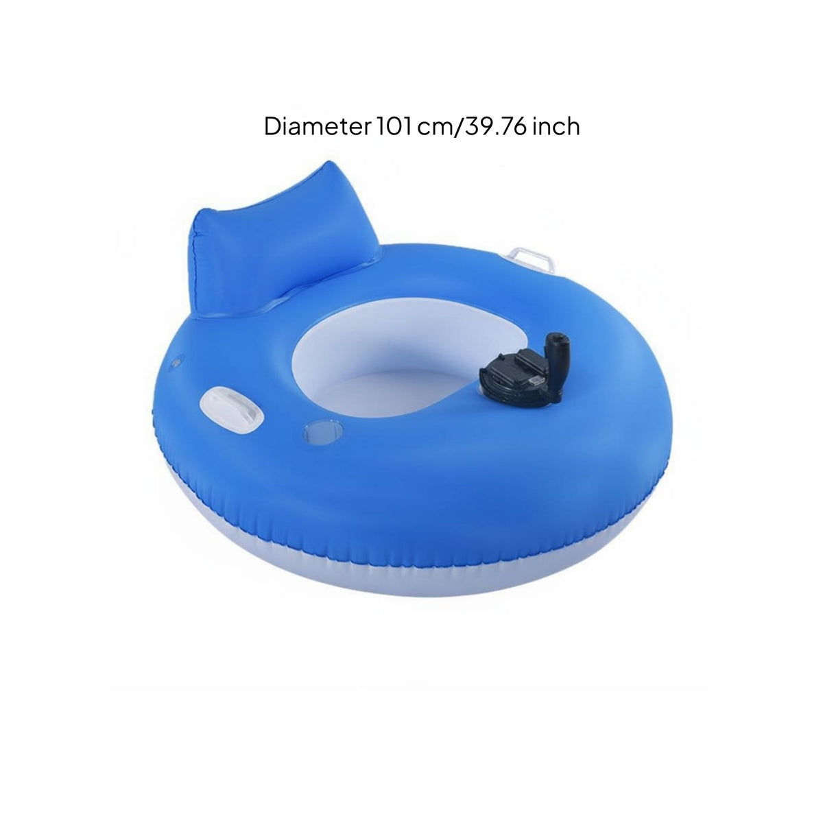 Electric Floating Chair Circular-Shaped Inflatable Pool Recliner Hollow Middle