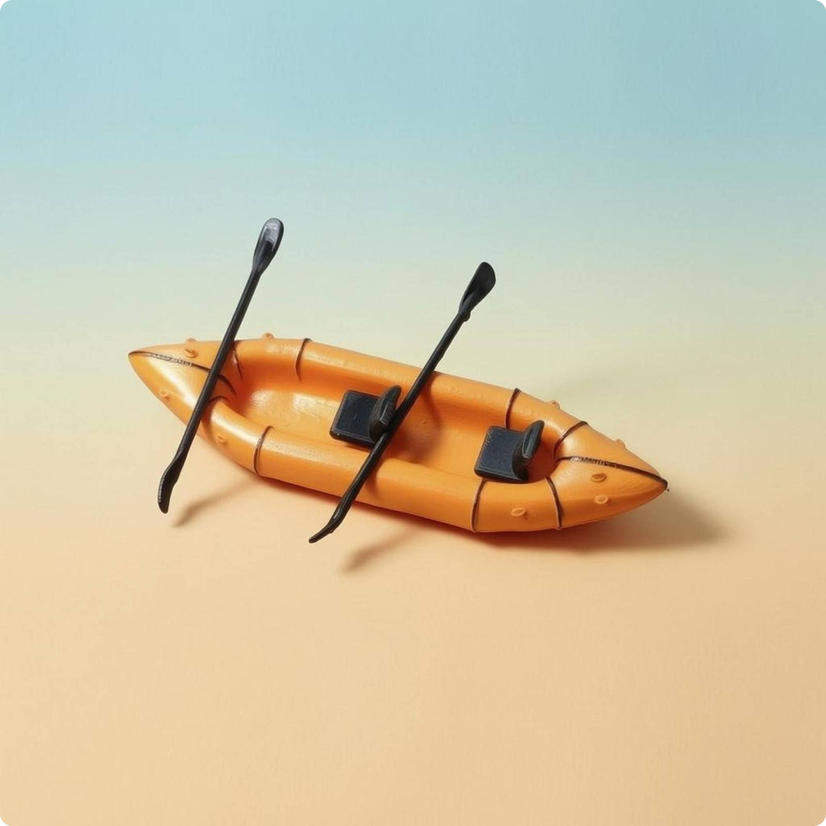 Inflatable Boat Model Molded Details 2 Person Inflatable Raft Includes Oars
