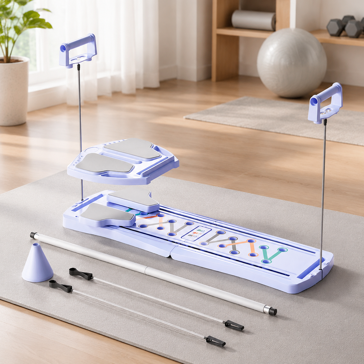 Abdominal Muscle Machine, Pilates, Core Training, 4-in-1 Resistance Band, With Balance Function, Home Living Room Exercise Equipment