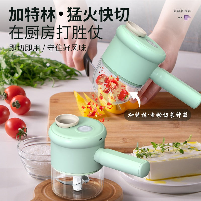 New Gatling Vegetable Cutter Household Electric Garlic Masher Automatic Slicer Multi-Functional Vegetable Chopper