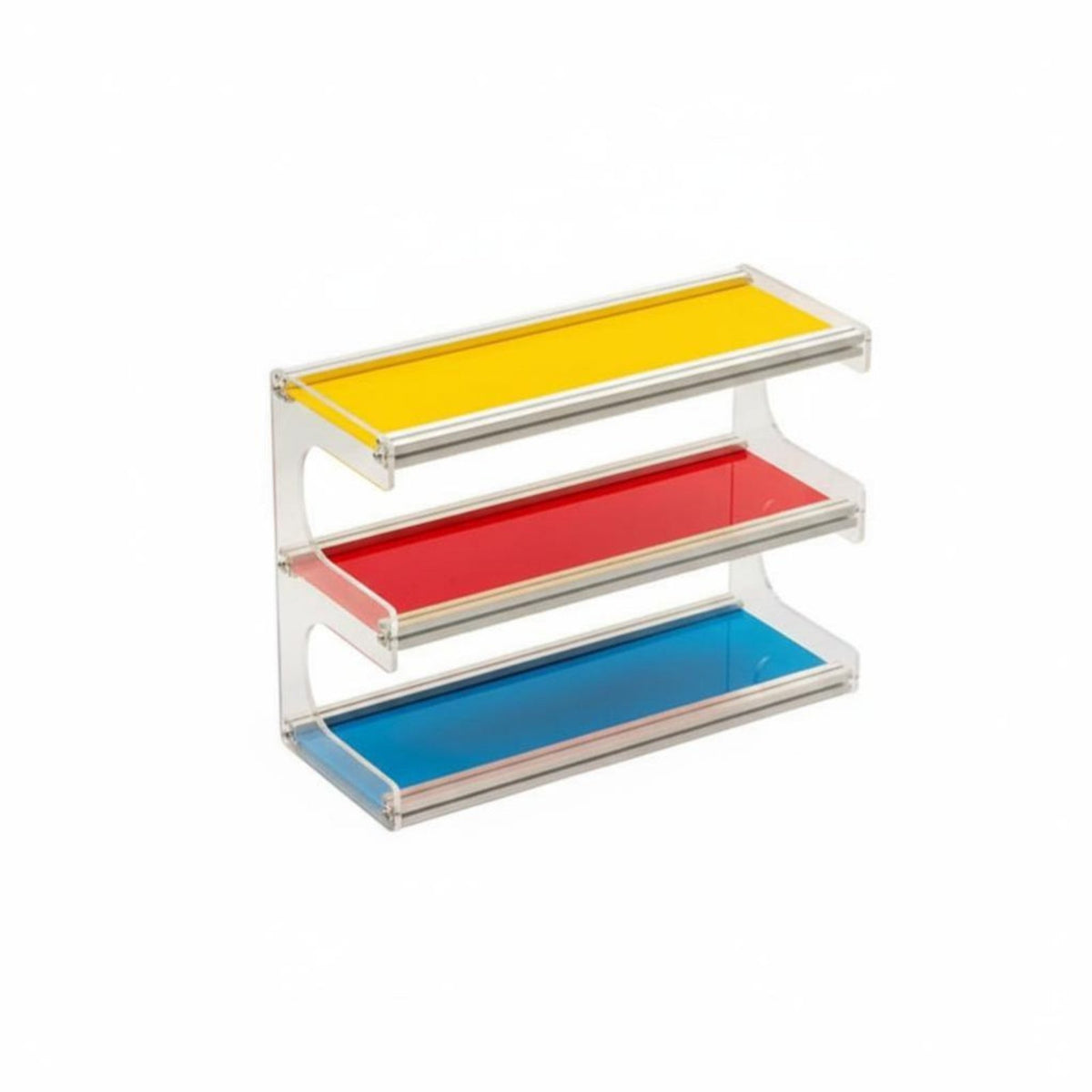 Multi-Tier Cosmetic Stand vibrant Graphic aesthetic 3-Tier Shelf Rustresistant for Makeup Users