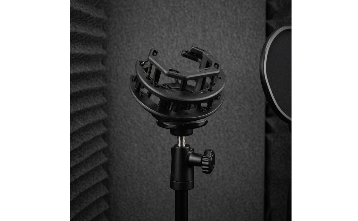 Elastic Elastic Isolation Mic Shock Mount Layered Frame Condenser Mic Shock Mount Adjustable Anti Vibration Mic Holder Black
