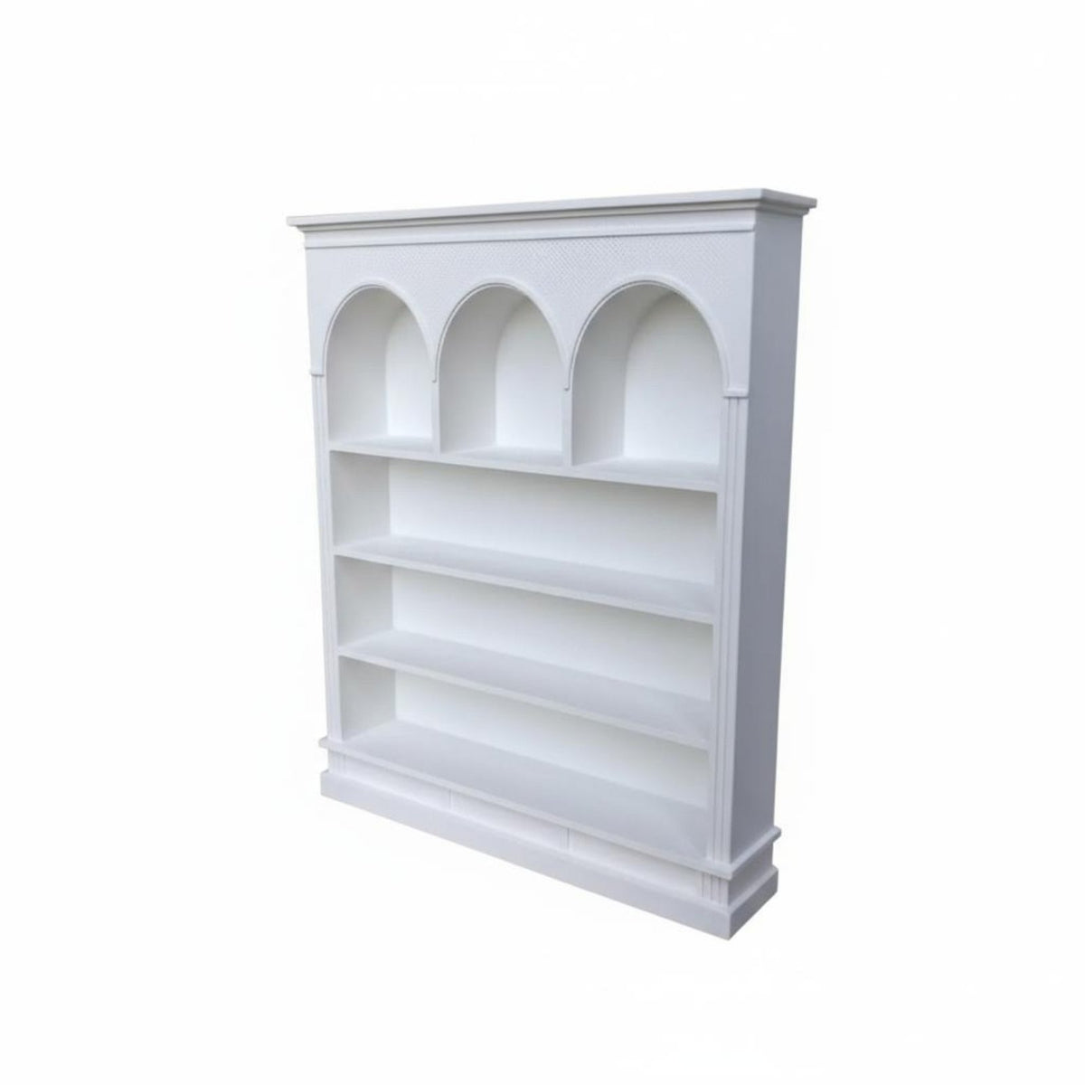 1:12 Scale Bookshelf Detailed Miniature Shelf Realistic Arched Bookcase for Collectors, Hobbyists