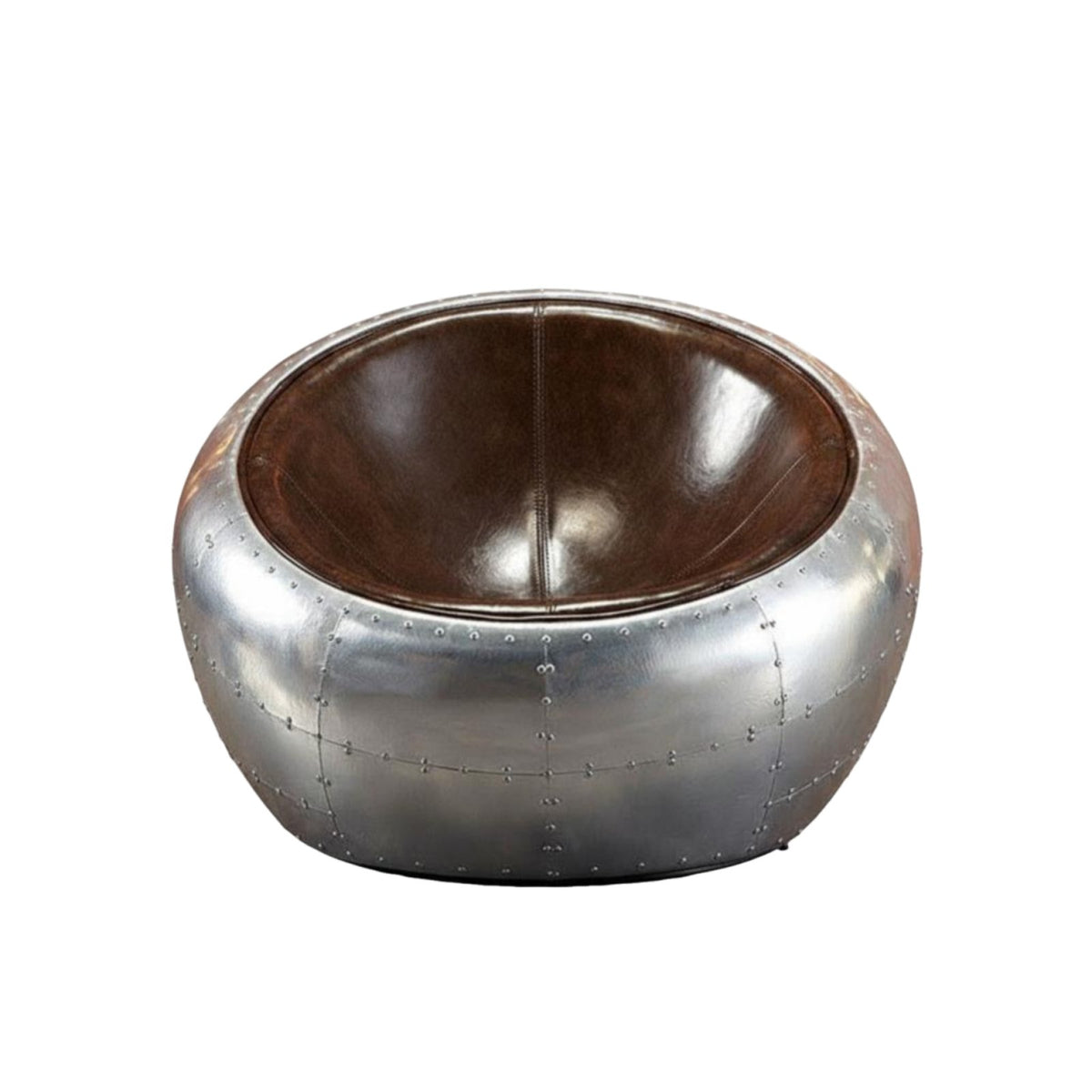Aeronautic Spherical Chair Spherical Sphere Design Statement Armchair Rotating Base Upholstered Interior for Business Owners