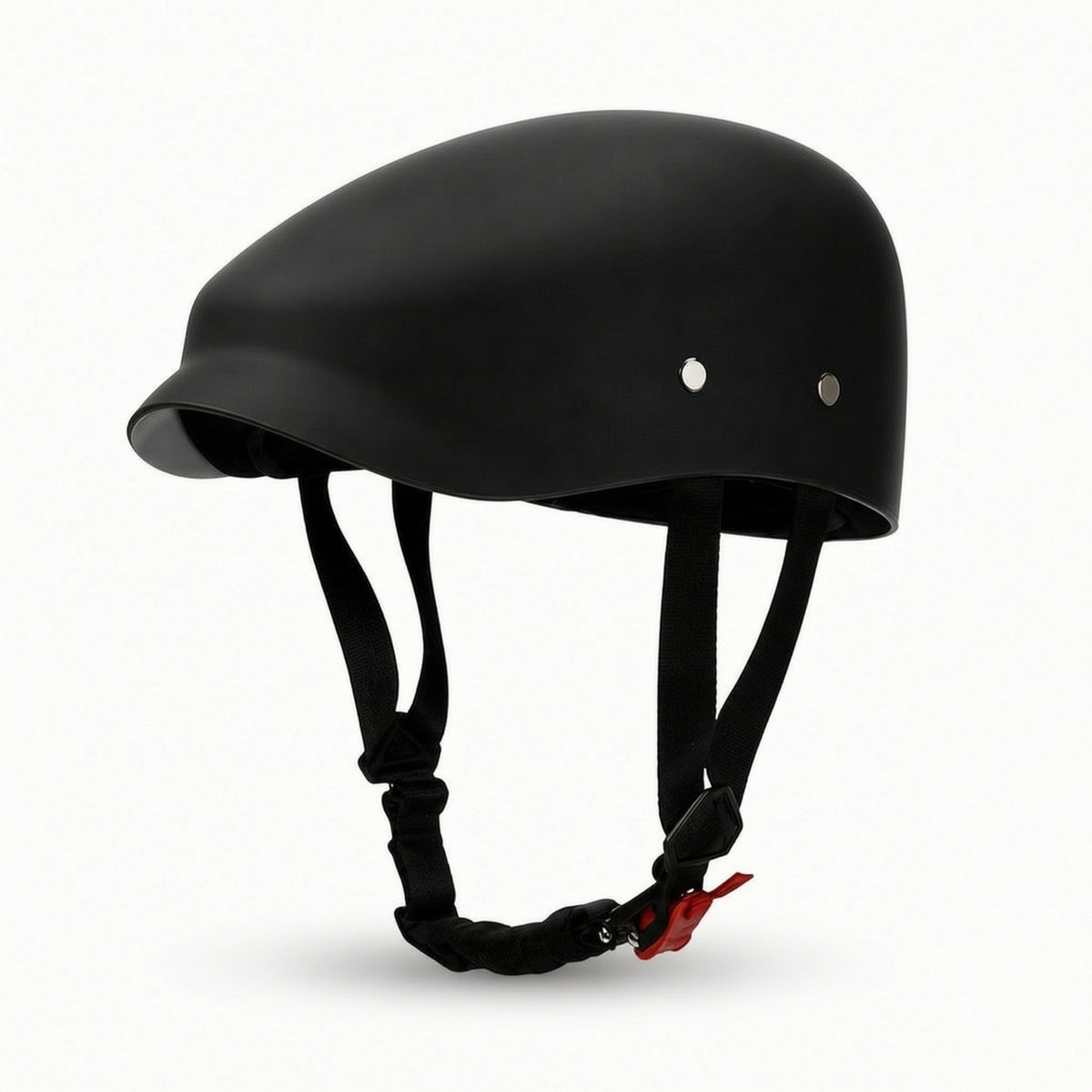 Half Shell Helmet with Goggles and Mask Retro Motorcycle Half Helmet Matte Black Quick-Release for Motorcyclists, City Commuting