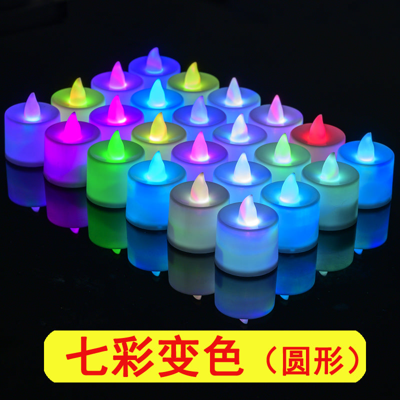 LED电子蜡烛灯 浪漫求婚创意用品生日心形场景道具装饰仿真蜡烛