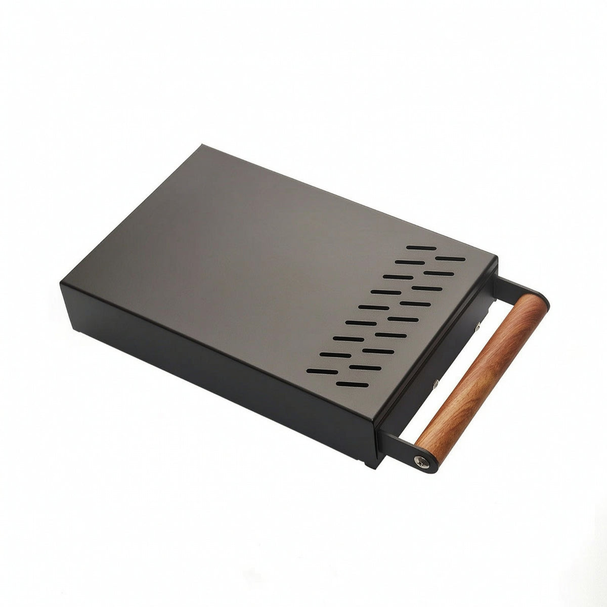 Coffee Grounds Espresso Grounds Drawer with Wooden Handle Minimalist Espresso Compact Container for Cafes