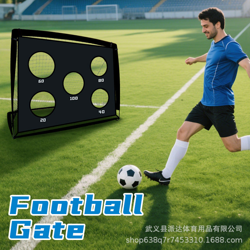 Portable 2-in-1 Five-Hole Soccer Goal with 420D Oxford Cloth, Easy Assembly, Foldable