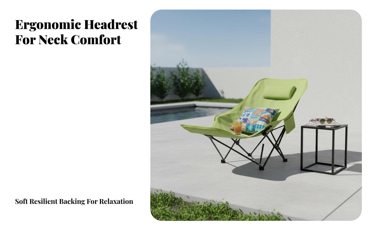 Eron the movenomic Design Adjustable Recliner with Leg Rest Includes Carrying Bag Reclining Chair with Footrest sturdy Duty Camping Lounger Padded Headrest for Campers, Office Workers, Beachon the moveers, Fishing, Beach, Picnics, spineyard