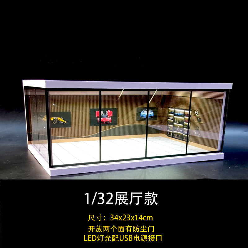 1/32停车场收纳盒适用乐高speed摆放车模收藏停放收纳
