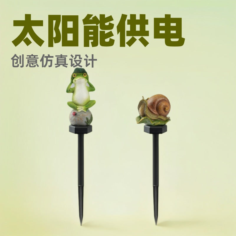 Solar Powered Frog Garden Light with Animal Shape for Outdoor Decoration