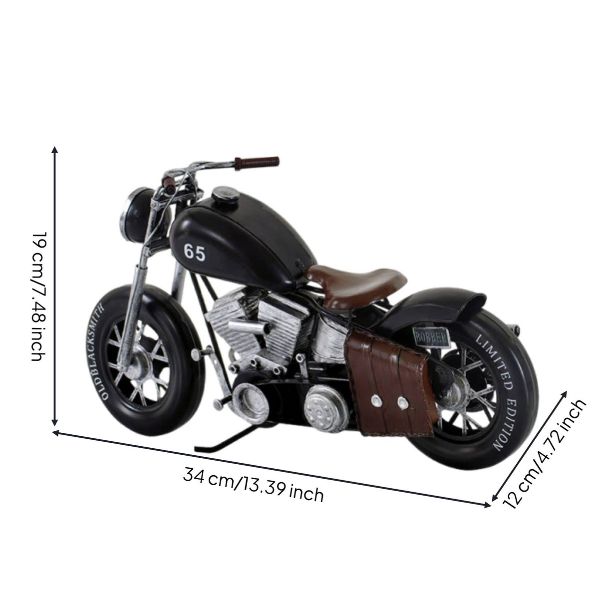 Metal Motorcycle Model European Vintage Motorcycle Model Handmade Iron Motorbike Decor