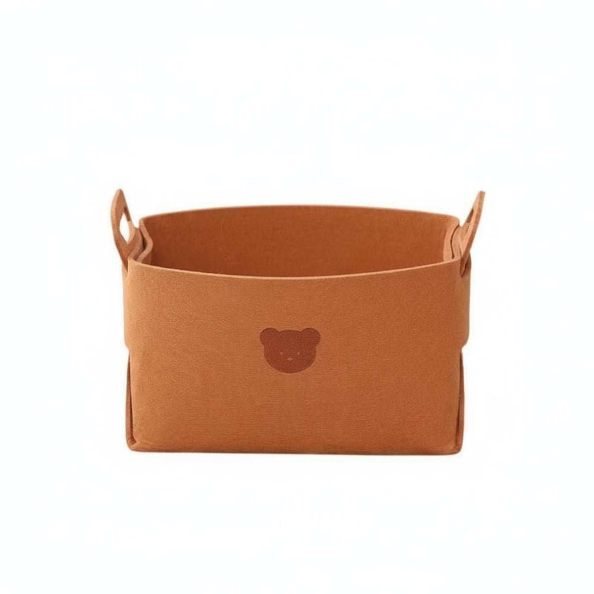 Foldable Felt Tote With Handles Storage Basket Soft and Sturdy for Living Room