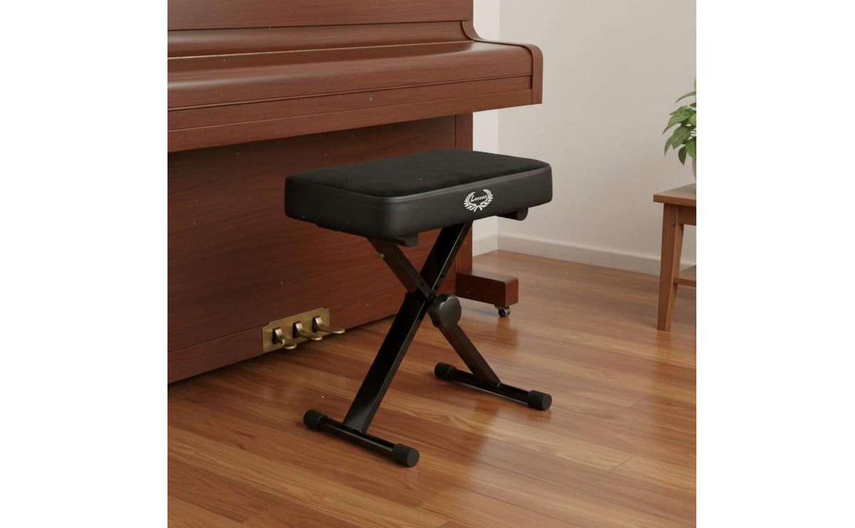 Folding Piano Stool Foldable Padded Keyboard Bench Portable for Guzheng Practice
