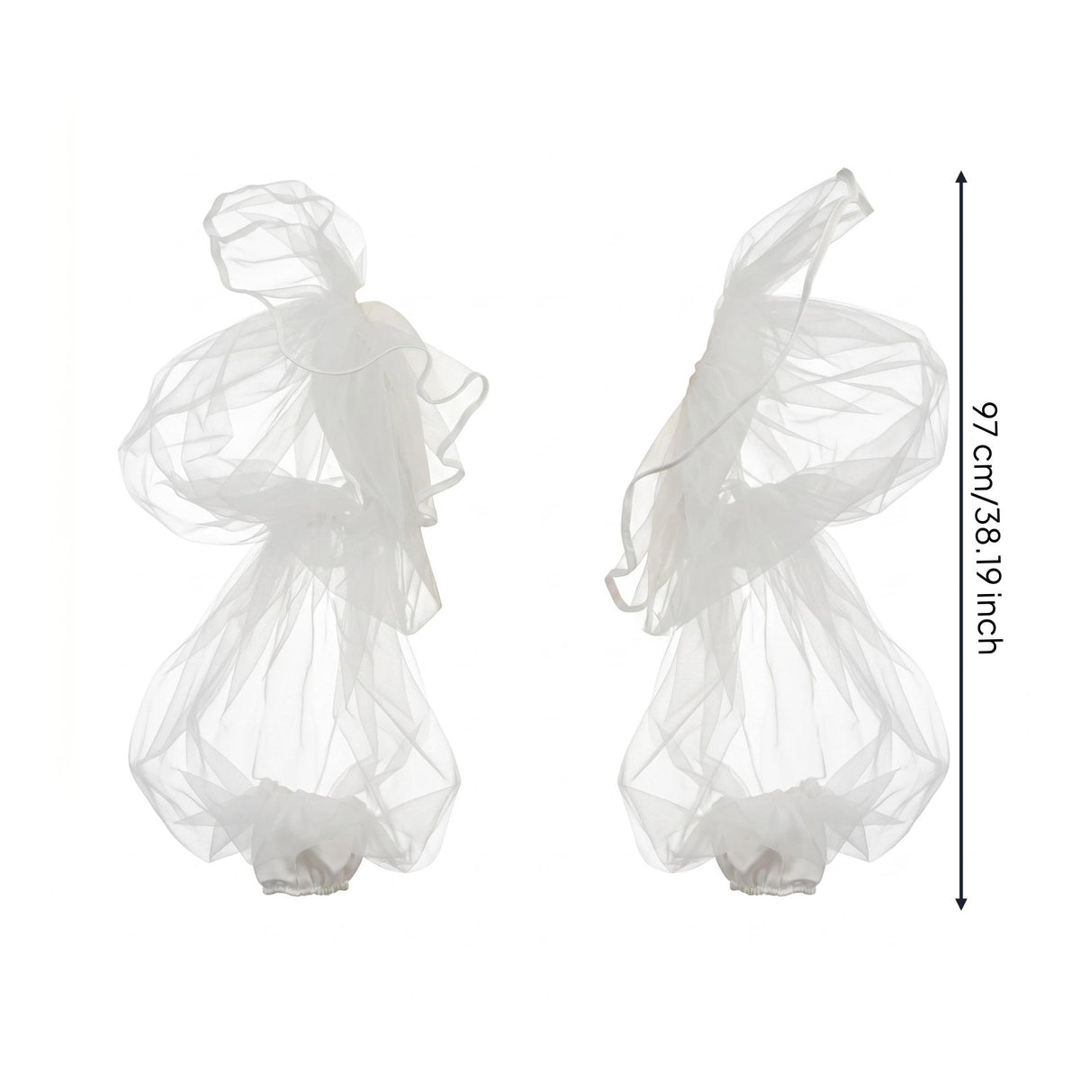 Translucent Tulle Sleeve Lightweight Mesh Arm Cuff Stretchy for Wedding