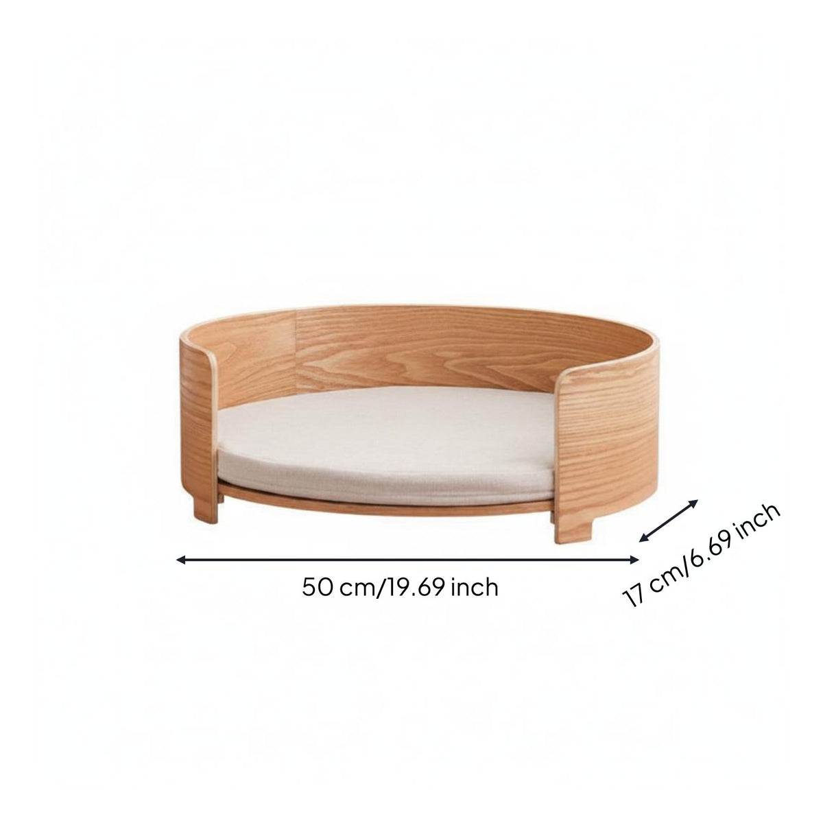 Feline Bed Removable Cover Round Pet Bed Breathable for Indoor