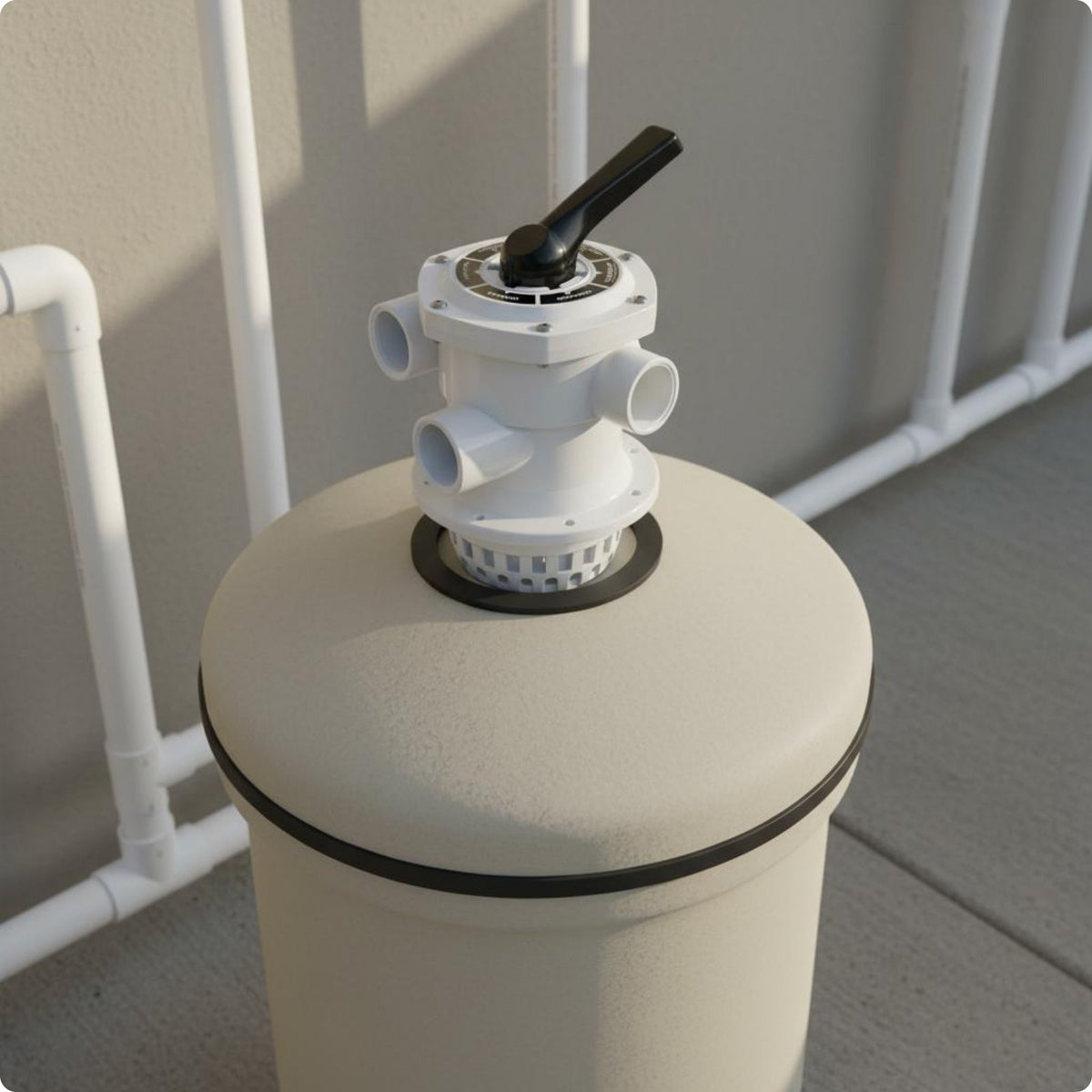 Flange Mount Sand Valve High Filtration 6-Way Valve Head 1.5 Inch Ports
