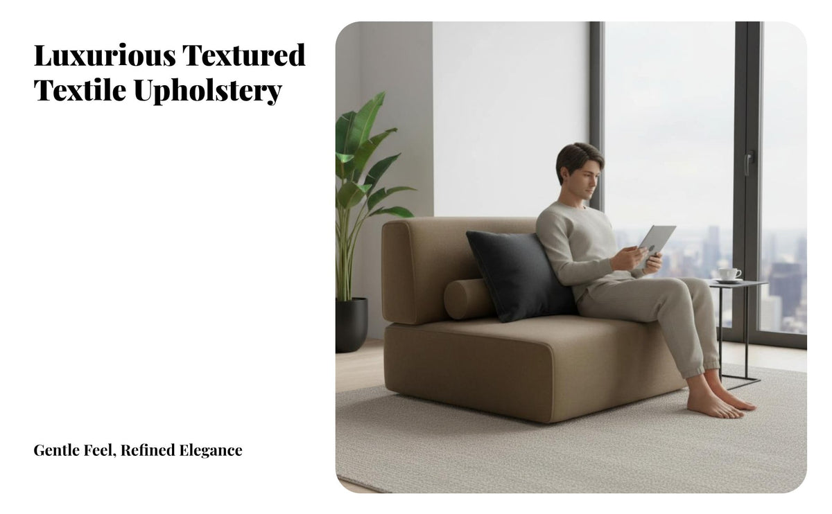 luxuriously soft fabric Upholstery Curved sectional Sofa unrestricted configuration Sectional Seating Designer Look Lounge Couch Deep Seat for Interior Designers, Design fans, Apartment Dwellers, Villa, Living Room, Bedroom