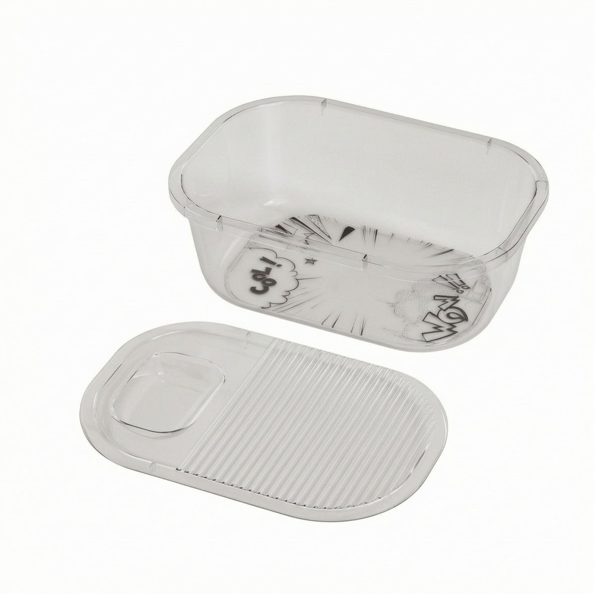 2 Pieces Laundry Basin with Washboard Two-Piece Washboard Set Removable