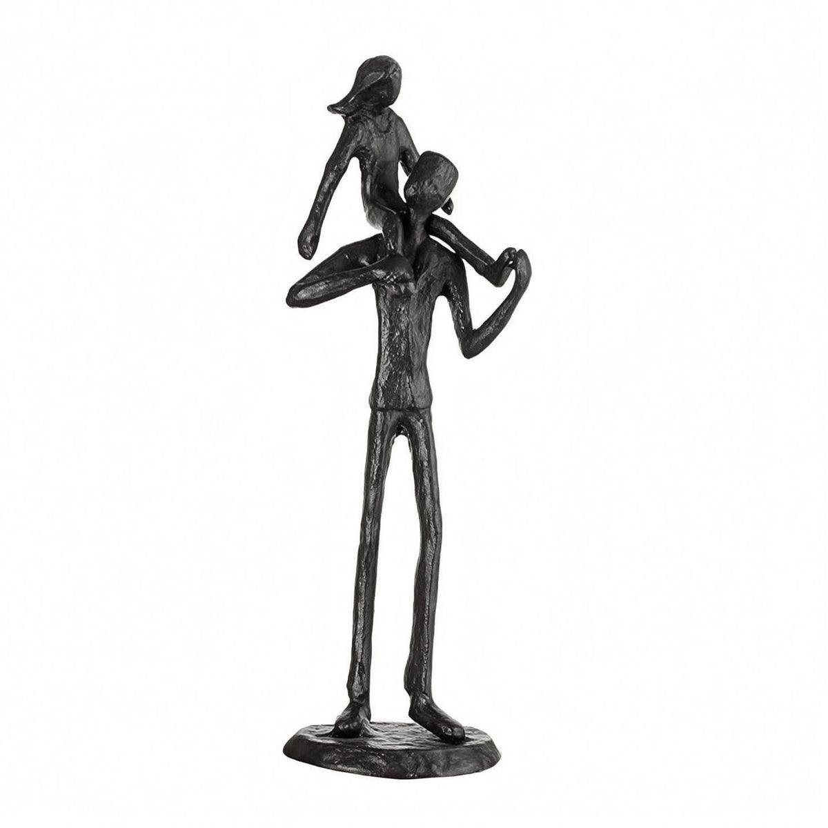 Abstract Family Sculpture Elongated Cast Metal Ornament Decorative Home Decoration