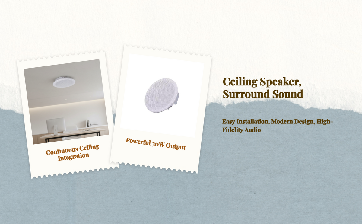 Flush mount ceiling speaker for surround sound
