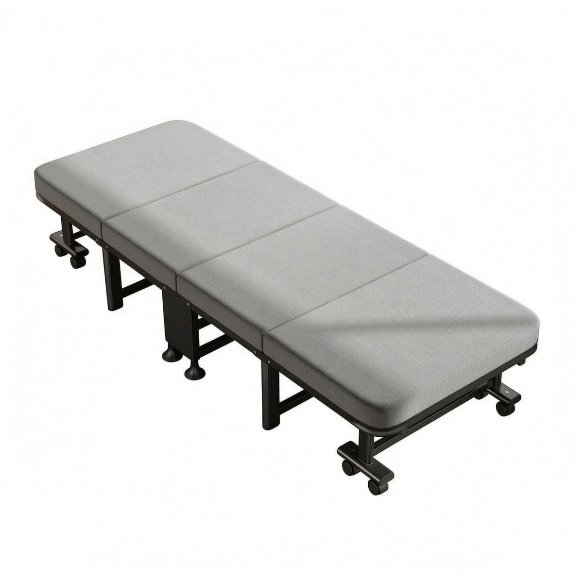 Foldable Rest Bed Upholstered Folding Sleeping Cot Portable for Office