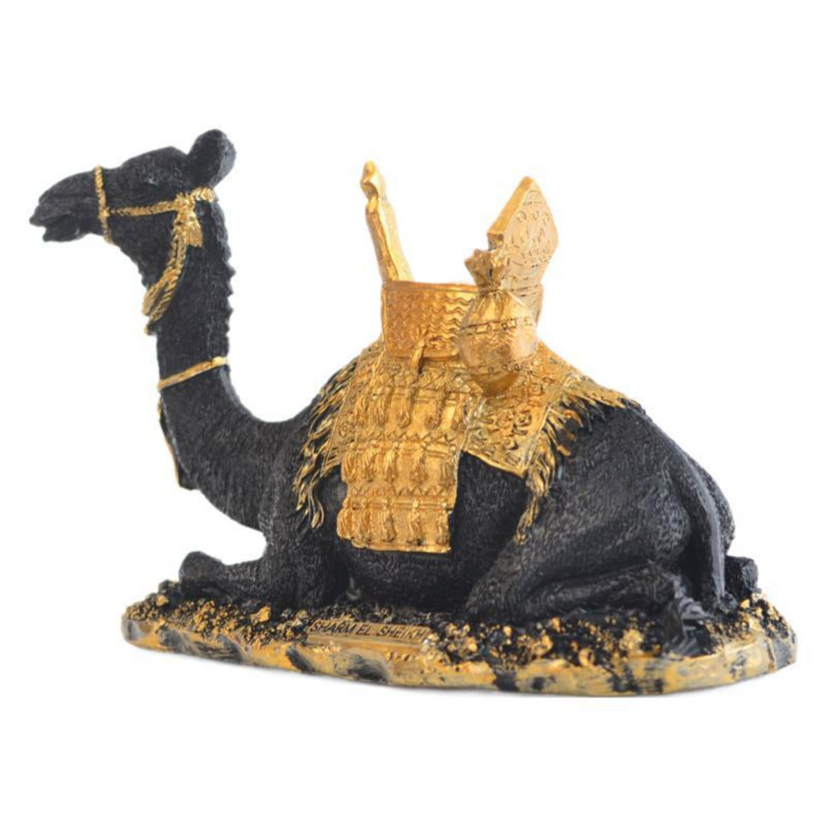 Camel Figurine Ornate Camel Statue Golden Decor for Shelf, Display Cabinet, Desk