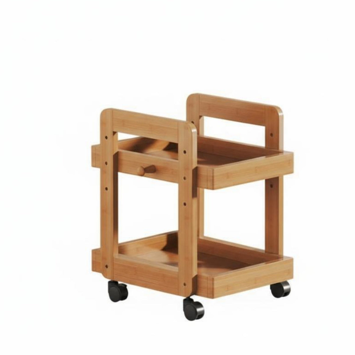 Foldable Multi-Tier Trolley Mobile with casters Household Storage for Students