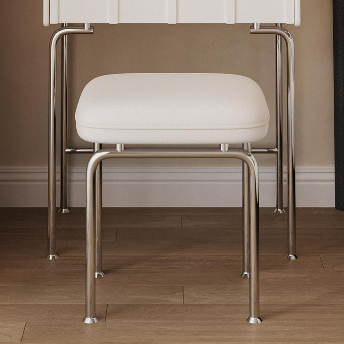 Cushisingled Metal Frame Stool Modern Minimalist Design Vanity Seat Retro Design
