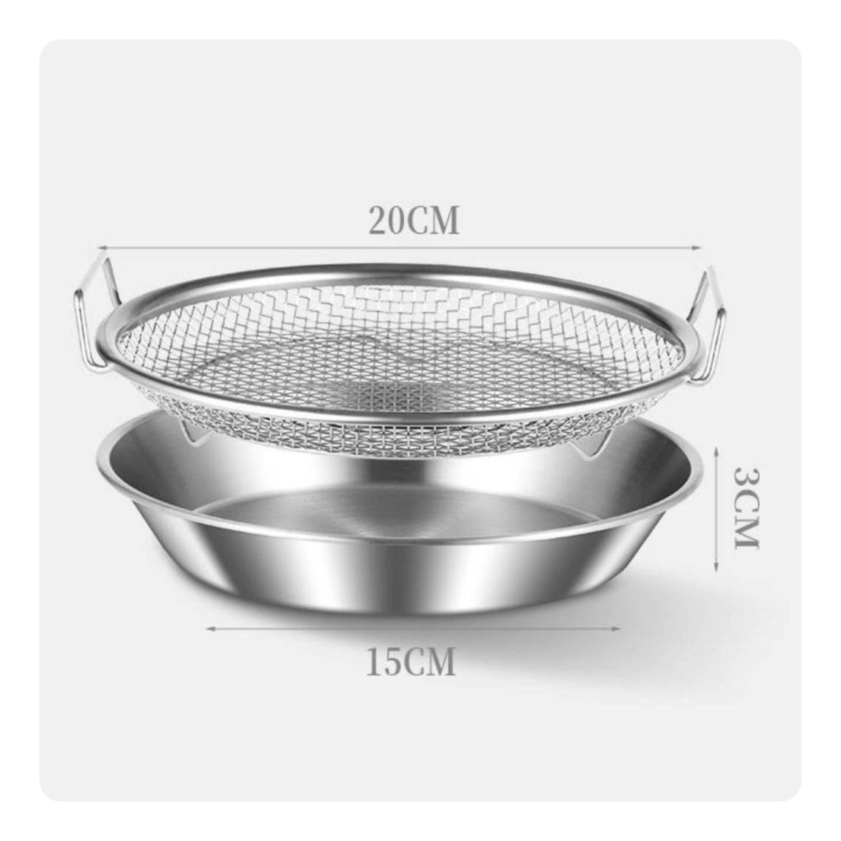 Stainless Steel Fry Basket Easy to Clean Stainless Steel Mesh Tray
