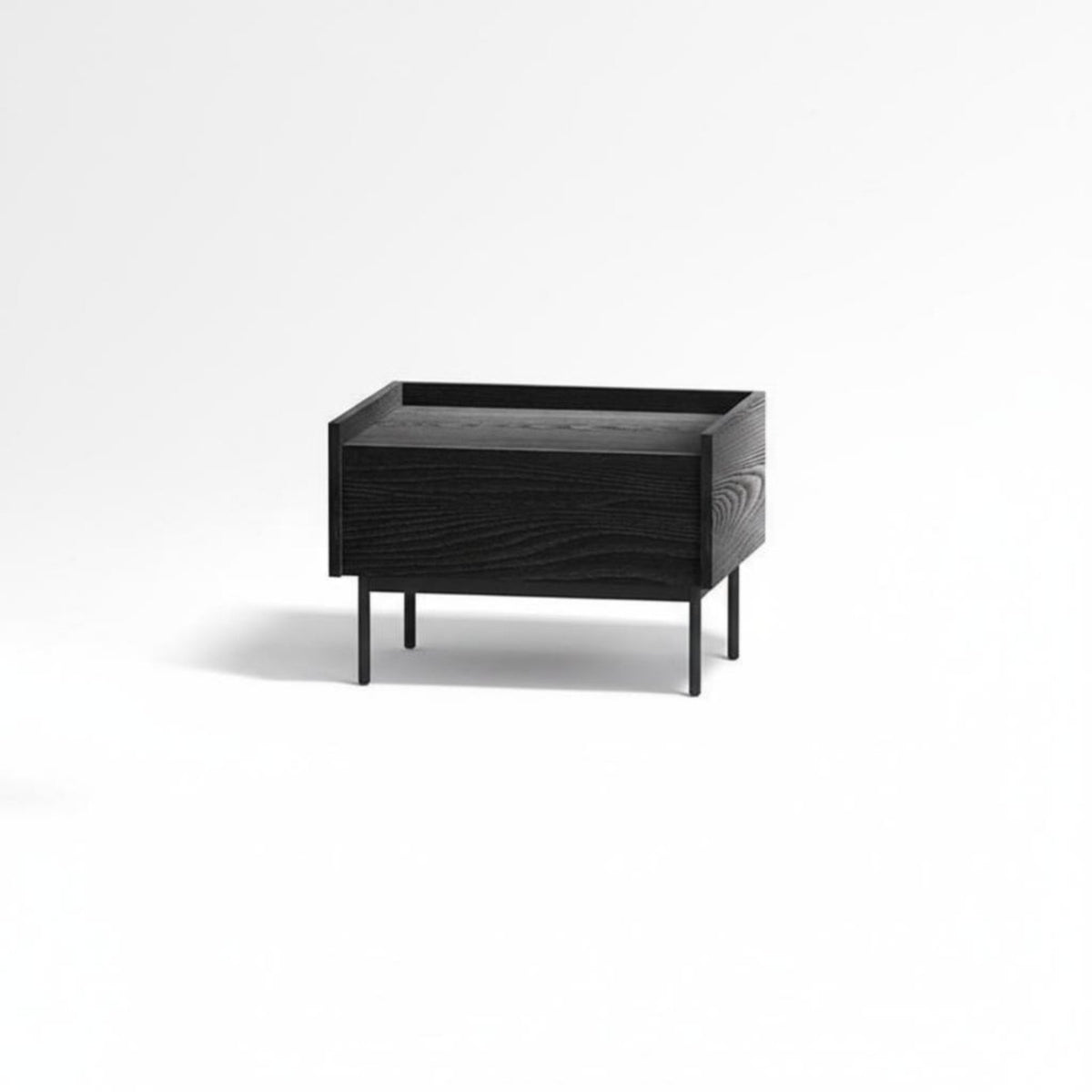 Nightstand with Drawer Minimalist Design Single-Drawer Side Table for Homeowners