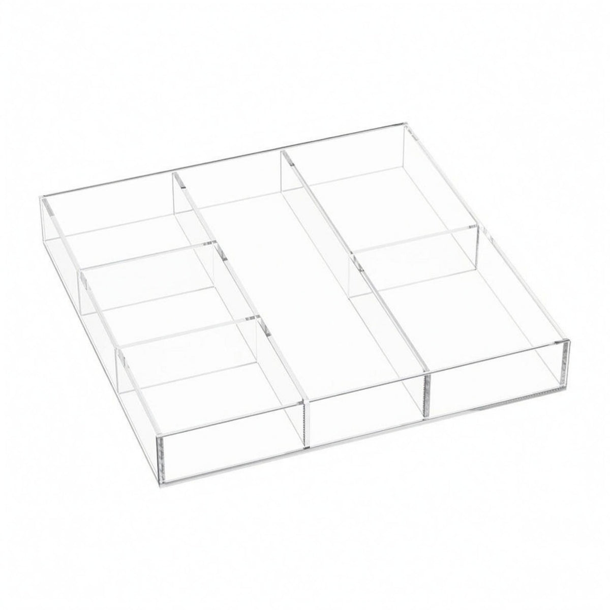 Acrylic Drawer Box Transparent Adjustable Divider Box Scratch-Resistant Compartment Tray for Surface