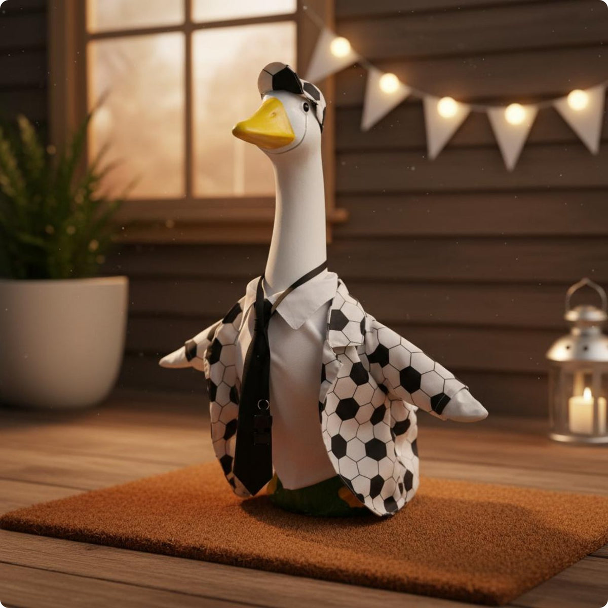 Goose Referee Costume Black-and-White Stripes Soccer Goose Outfit Easy to Put On
