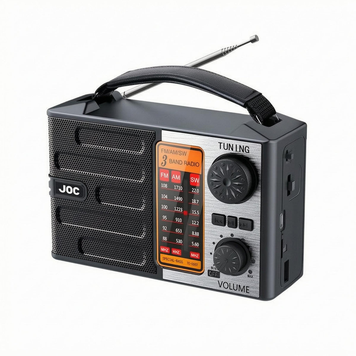 Multi-Band Radio Volume Knob Portable Wireless Command Buttons
