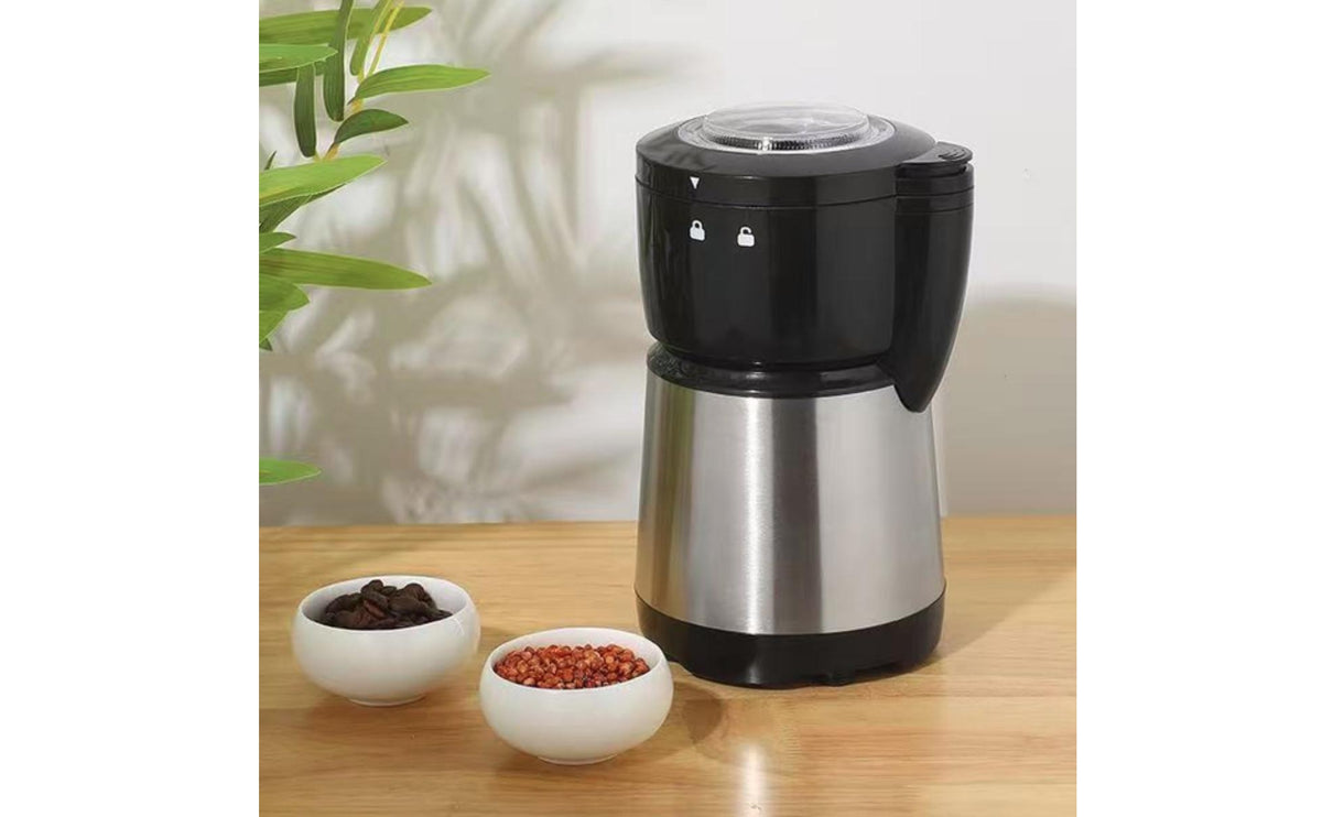 Electric Coffee and Seasoning Grinder Stainless Steel Coffee Bean Grinder Space-Saving Appliance Small for Home Cooks, Kitchen