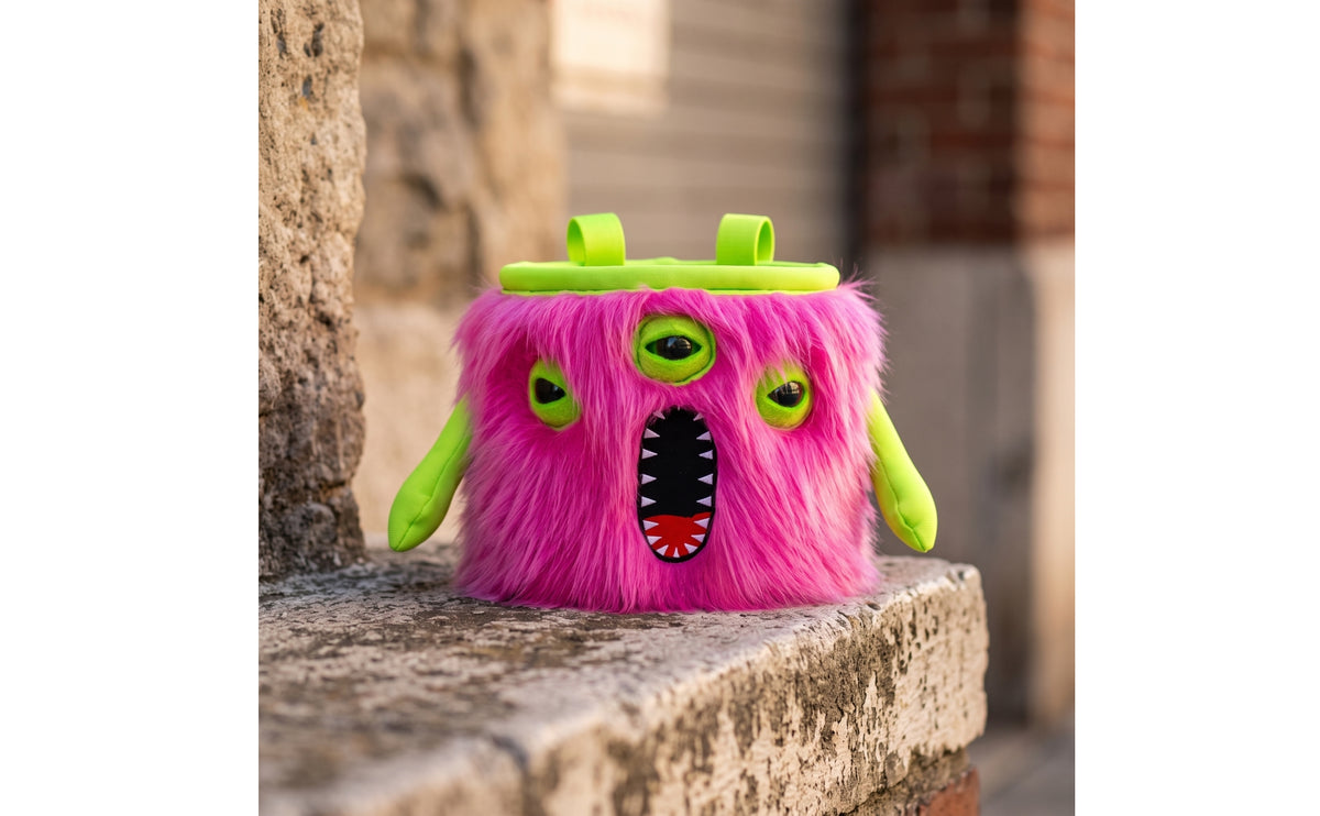 Chalk Bag with Loops Furry Chalk Bag Cartoon Pouch for Climbers, Boulderers, Climbing, Bouldering, Gym