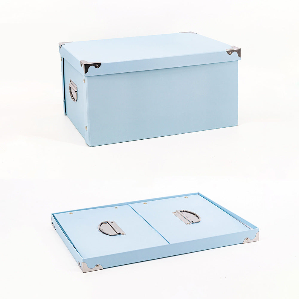 Foldable Paper Storage Box with Lid
