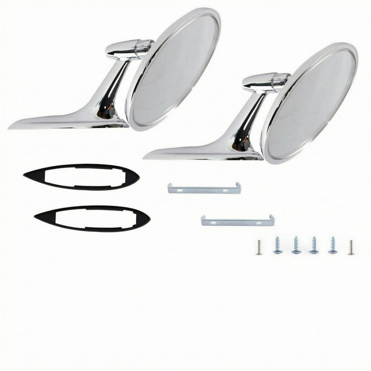 Vintage Car Rearview Mirrors Long Tapered Arms Vintage Round Car Mirror