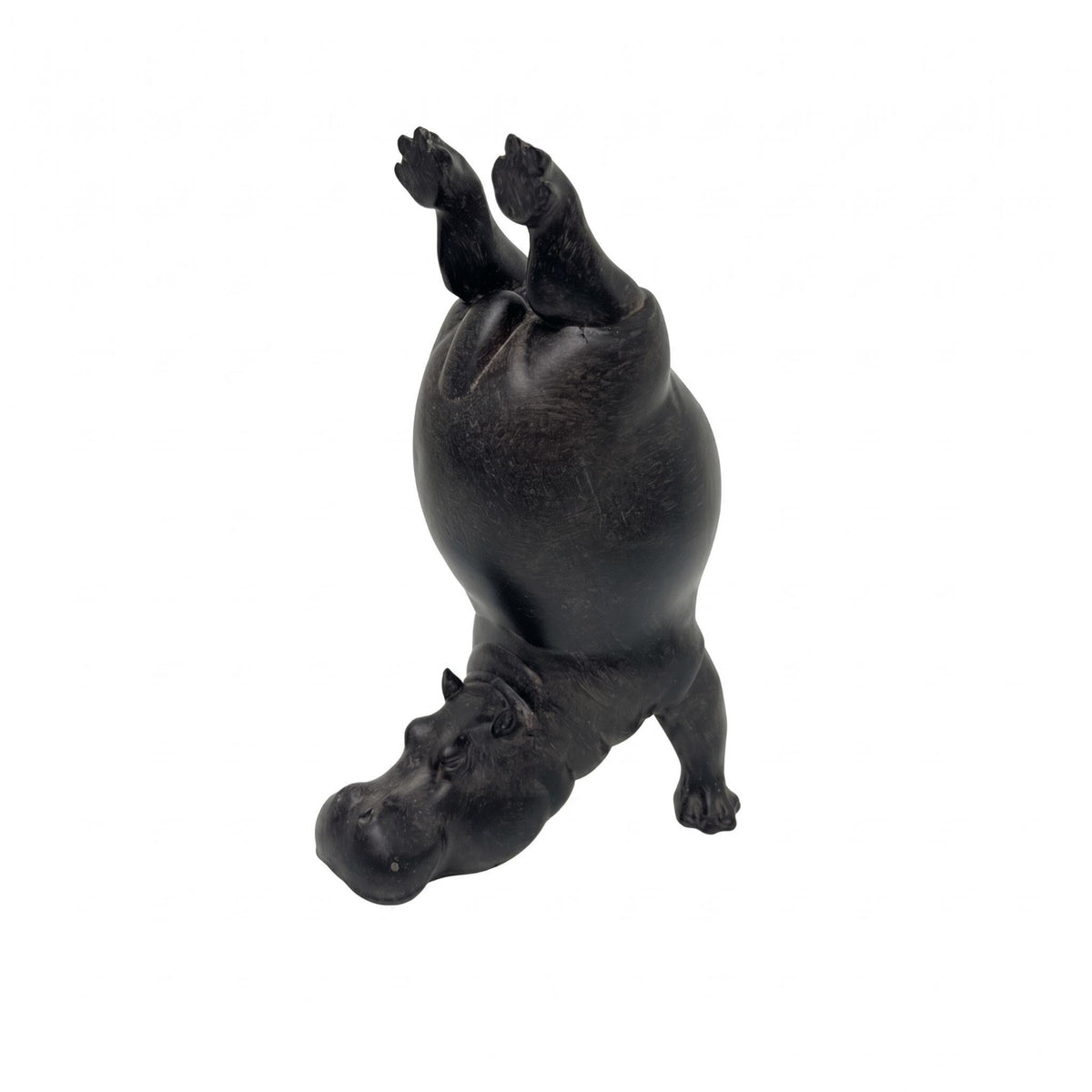 Resin Hippo Statue Smooth Finish Hippopotamus Figurine Decorative Home Decoration for Gym