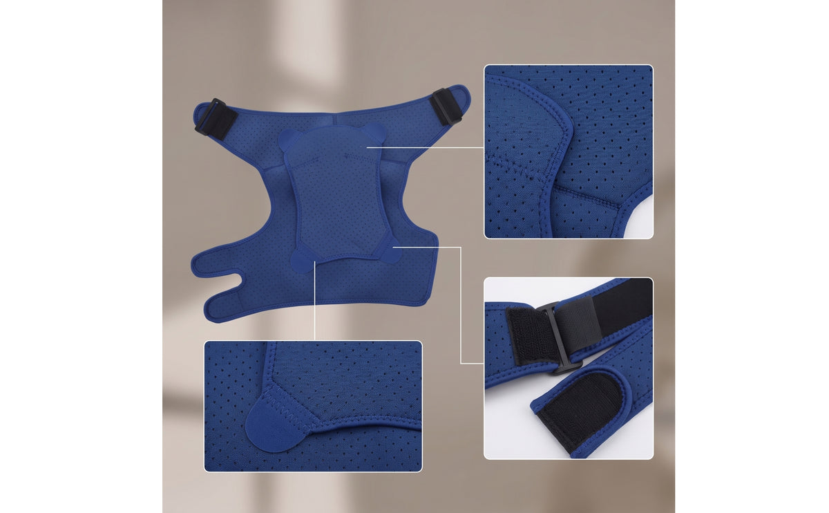 Adjustable Shoulder Brace Compression Shoulder Brace with Strap Enveloping for Recovering Patients, Athletes, Recovery, Workouts