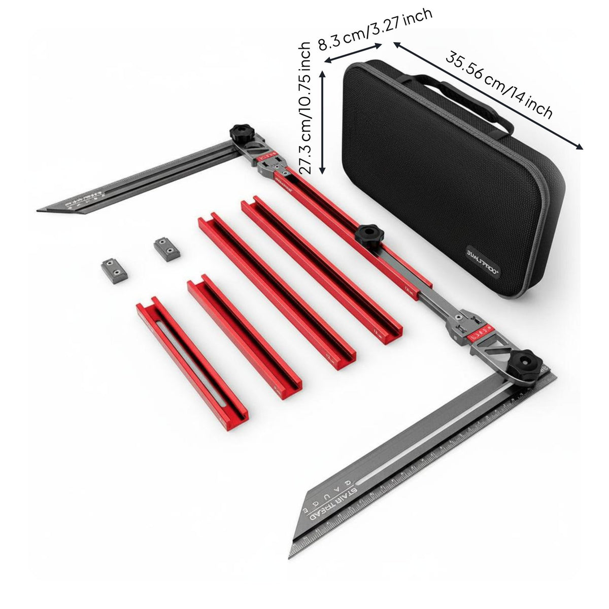 Stair Step Gauge Foldable Stair Template Tool Portable for Contractors, DIYers