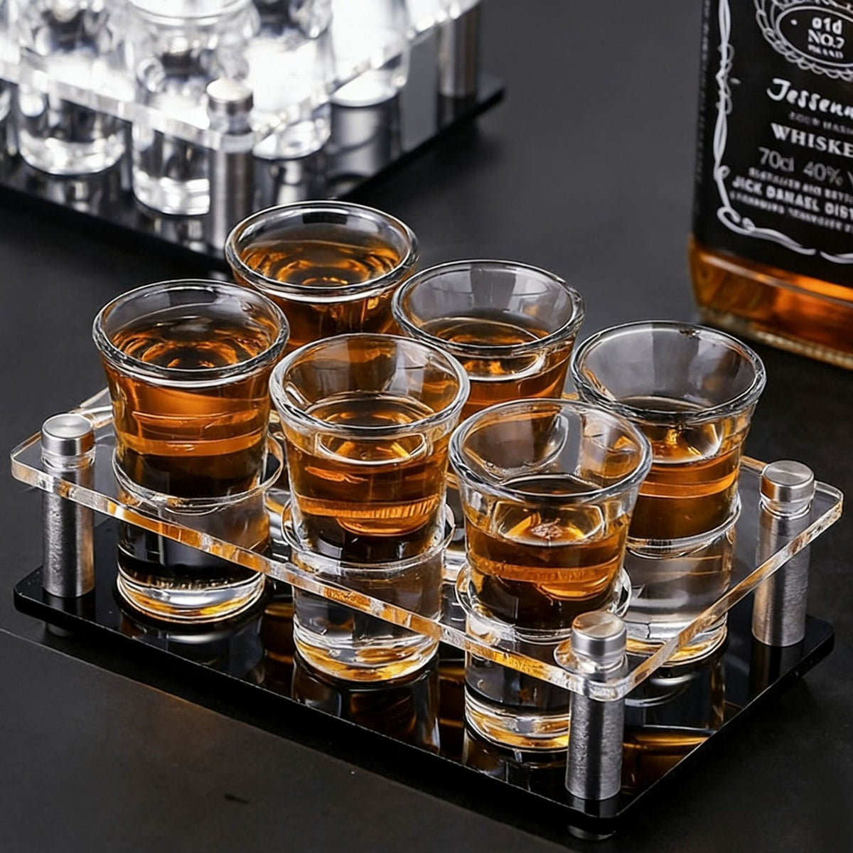 Acrylic Cup Rack for Beer Glasses, Bar KTV Bullet Cup Holder, Octagonal