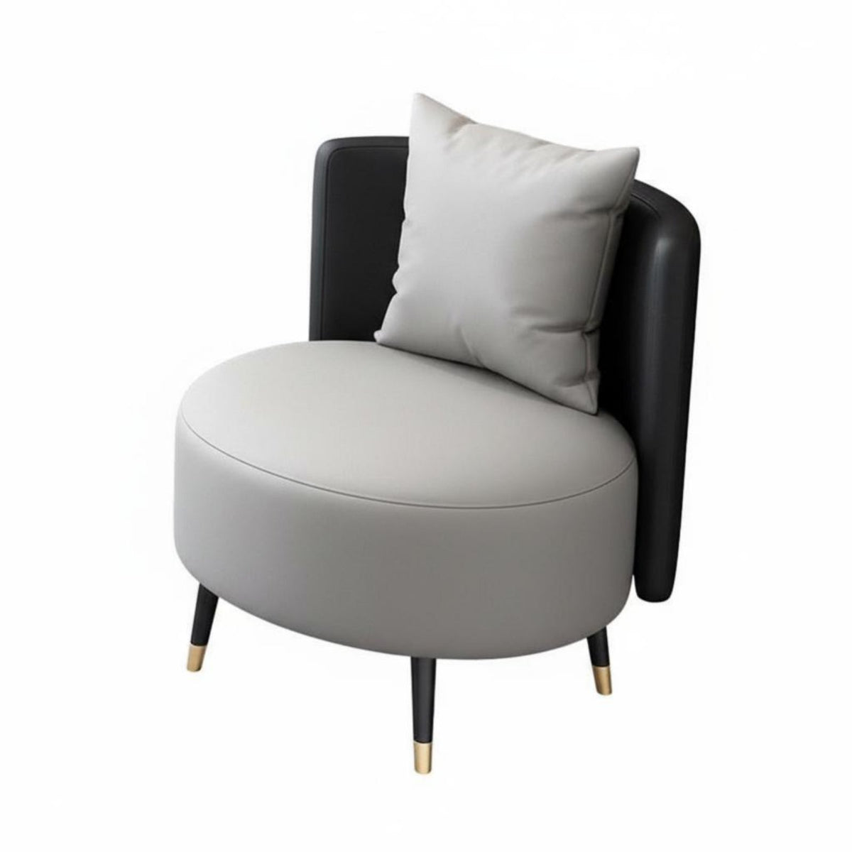 Upholstered Guest Armchair Sturdy Construction Upholstered Barrel Chair and Table Set Easy to Clean Non-Marring Feet