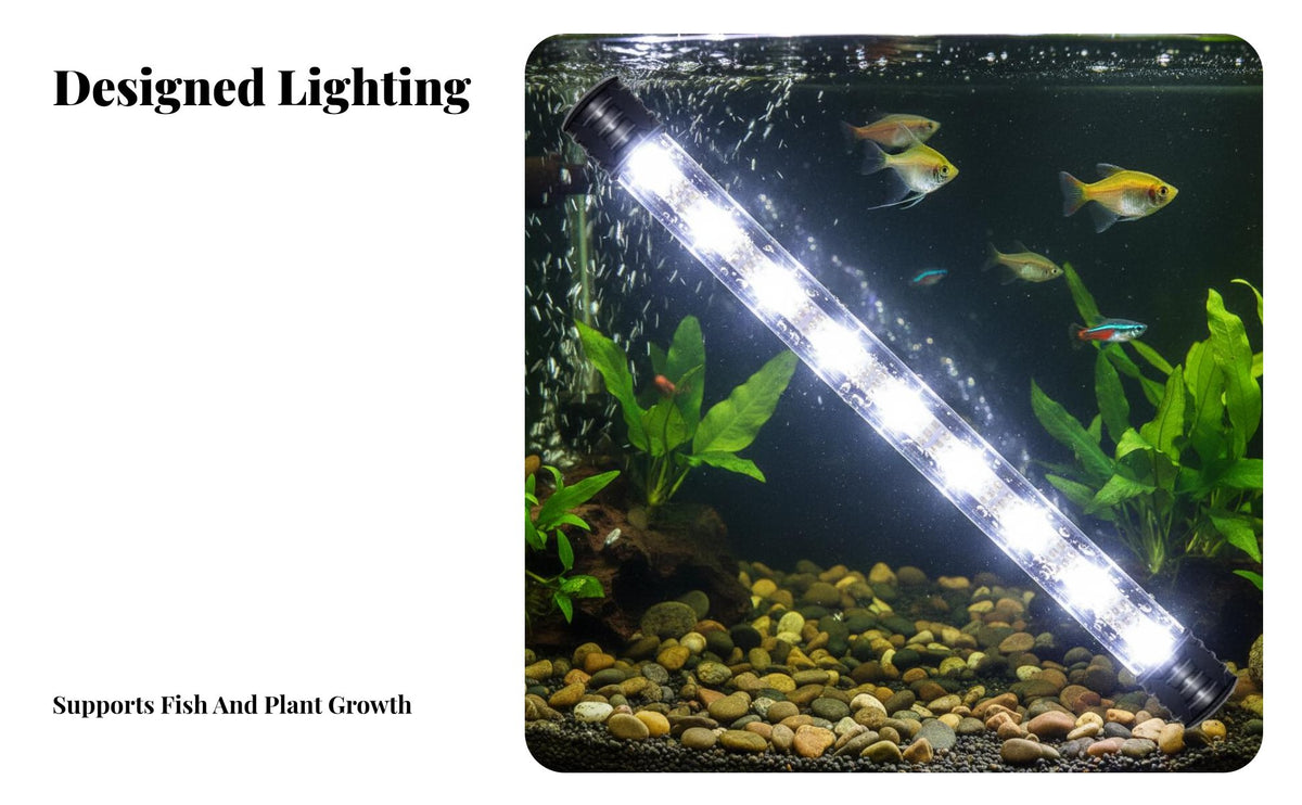 Waterproof Fish Tank Light Bar Energy Saving LED Tube Light for Fish Tank Easy Installation Pet Supplies for Planted Tanks, Freshwater Aquariums