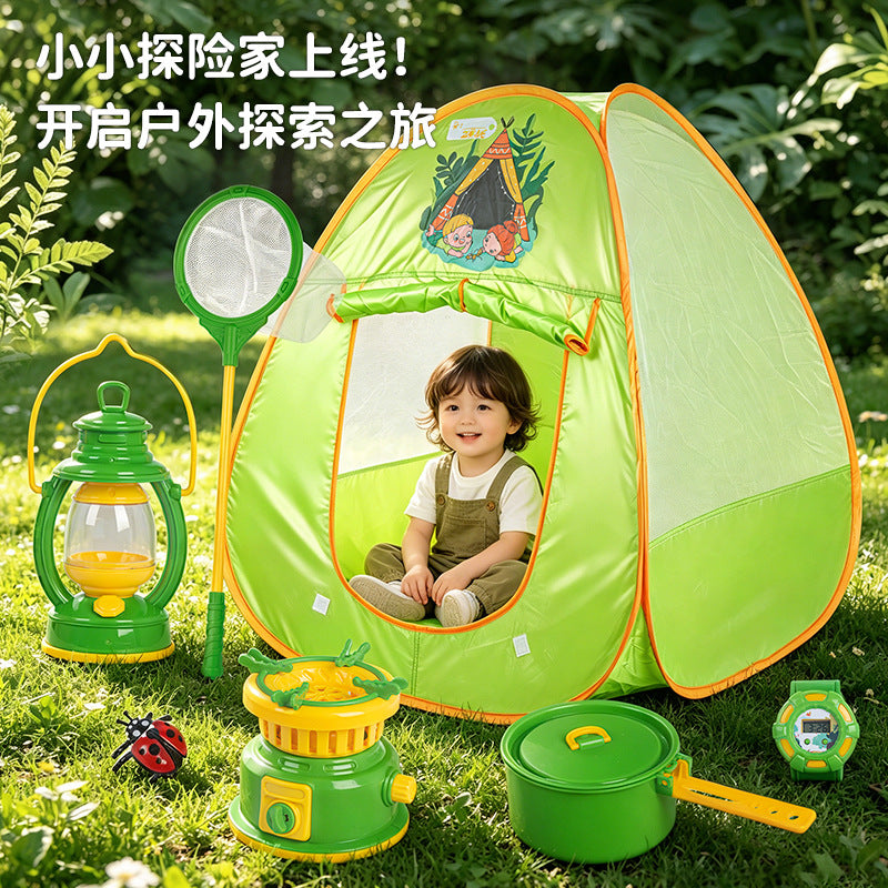 Kids Science Experiment Telescope and Insect Observation Box Toy Set for Outdoor Adventure Camping Picnic Pretend Play