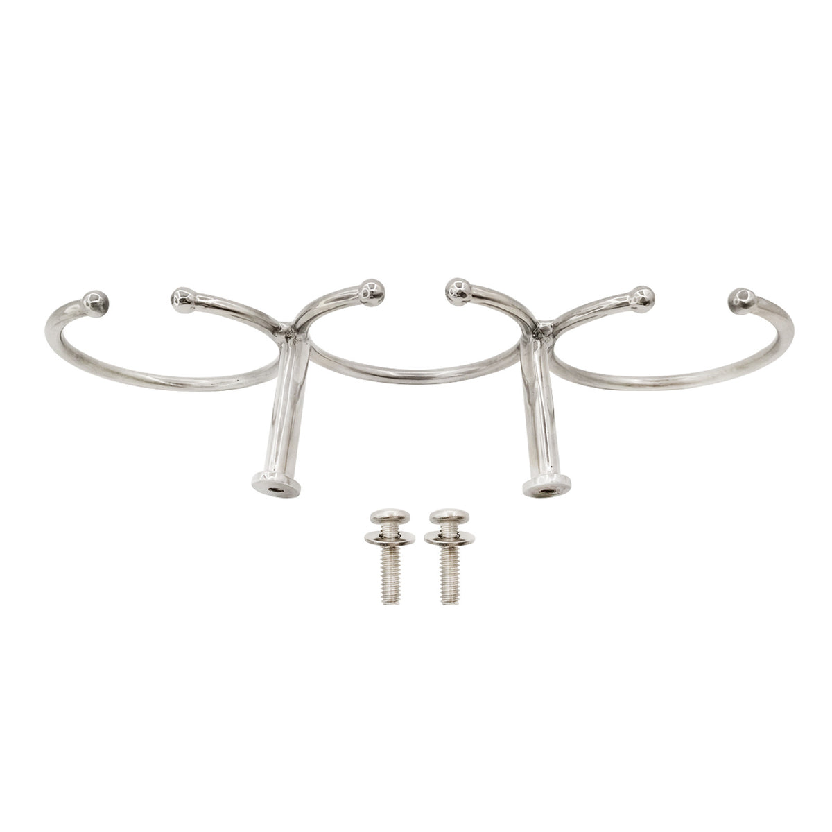 316 Stainless Steel Double Leg Open Round Cup Holder for Marine and RV Use