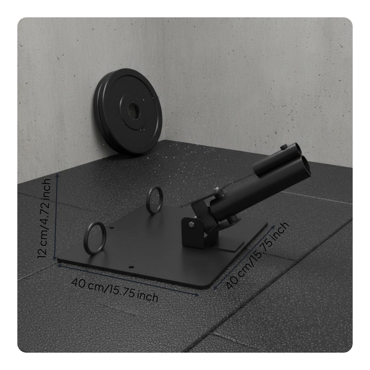 Central Training Landmine Squat Row Station Heavy Duty Barbell Landmine Base Stable Design Bar Attachment Row Attachment 360 Degree Rotation for Gym, Home Workout